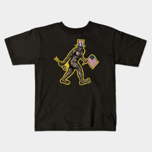 4th of July Bigfoot Kids T-Shirt